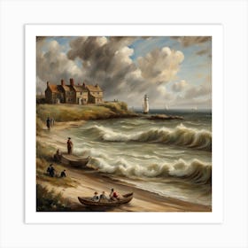 too choppy to row out Art Print