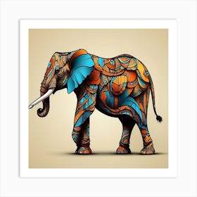 Elephant Painting Art Print