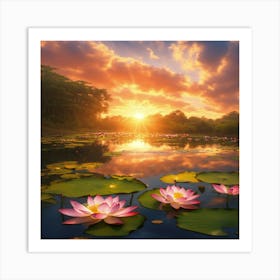 Lotus Lily 1 Art Print