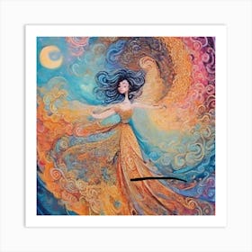 Angel Of The Moon Art Print