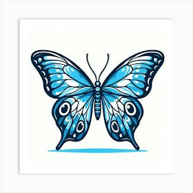 Blue Butterfly Art Print