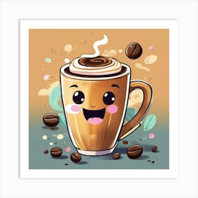 Cute Coffee Cup 3 Art Print