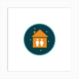 Couple In A House Art Print