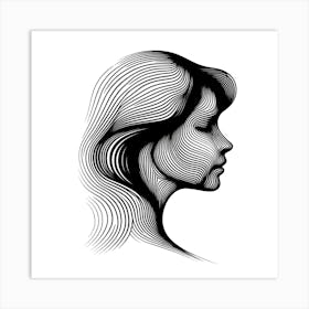 Profile Of A Woman 1 Art Print