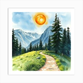 Watercolor Landscape 2 Art Print