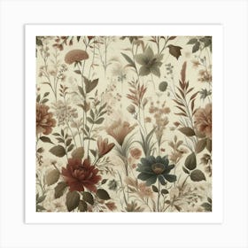 Floral Wallpaper 4 Art Print