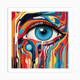 Eye Painting Art Print