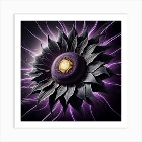 Purple Sunflower Art Print