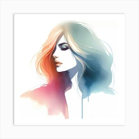 Watercolor Of A Woman 8 Art Print