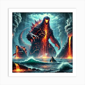 New Kaiju Deep Ocean Volcanoes 1 Art Print