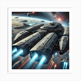 Sky Breaker Carrier Converted Art Print