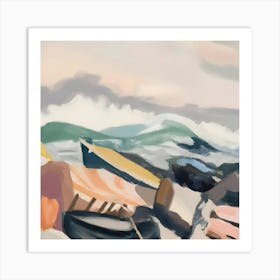 Boats On The Beach Art Print