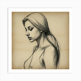 Portrait Of A Woman 1 Art Print