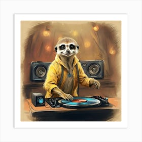 Meerkat Dj 5 Art Print