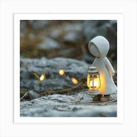 Little Girl With Lantern Art Print