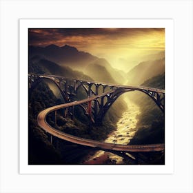 Bridge Over The River Art Print