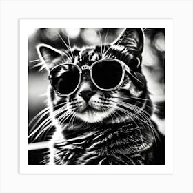 Cat In Sunglasses 26 Art Print