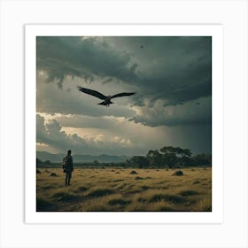 Eagle In The Sky Art Print