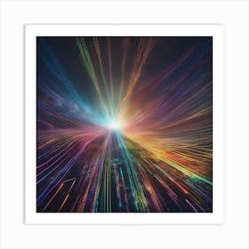 Abstract Abstract Light Rays Art Print