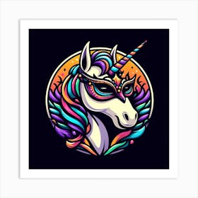 Unicorn Mardi Gras 1 Art Print