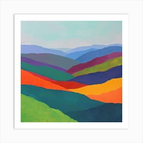 Colourful Abstract Great Smoky Mountains National Park Usa 1 Art Print