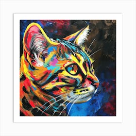 Kisha2849 Bengal Cat Colorful Picasso Style Full Page No Negati 2d20d544 9483 46dc 93f0 46e12e459bb1 Art Print