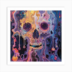 Psychedelic Skull 15 Art Print