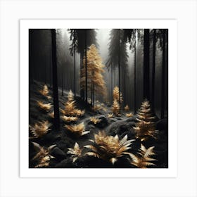 Ferns In The Forest 5 Art Print