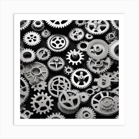 Gears Background 19 Art Print