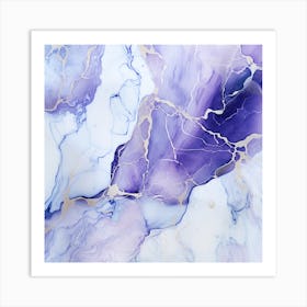 Purple Marble Wall Art Art Print