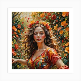 Woman In A Dress Art Print