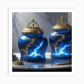 Lightning Jars Art Print