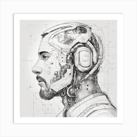 Futuristic Man 1 Art Print