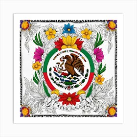 Mexican Flag 4 Art Print