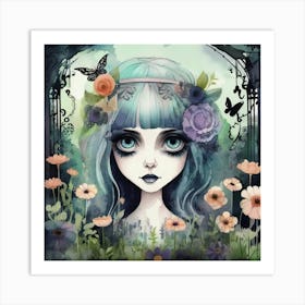 Gothic Girl Art Print