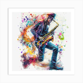 Saxophone Player Affiche