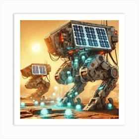 A Futuristic Sci Fi Scene Showcasing Peacekeeper W Self Repair Art Print