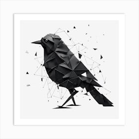 Low Poly Bird Art Print