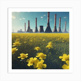 Field Of Yellow Flowers 27 Art Print