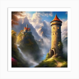 Castle In The Mountains 3 Art Print