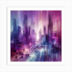 Futuristic City Canvas Art Art Print