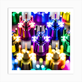 Colorful Led Lights Art Print