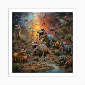 Dinosaurs Extinct Art Print