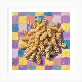 Fusilli Pastel Checkerboard 2 Art Print