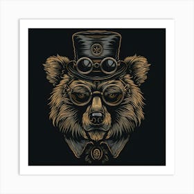 Steampunk Bear 21 Art Print