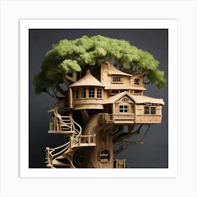 A stunning tree house that is distinctive in its architecture 12 Art Print