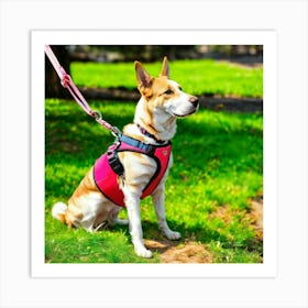 A Photo Of A Dog Leash Attached To A Dog S Collar 5 Art Print