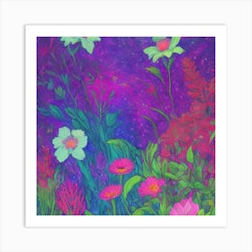 Flowers In The Sky Art Print