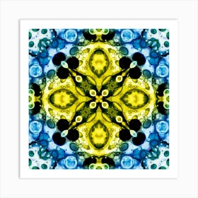 Ukraine Symbol Blue And Yellow Pattern Art Print