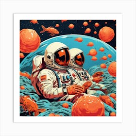 Astronauts In Space 6 Art Print